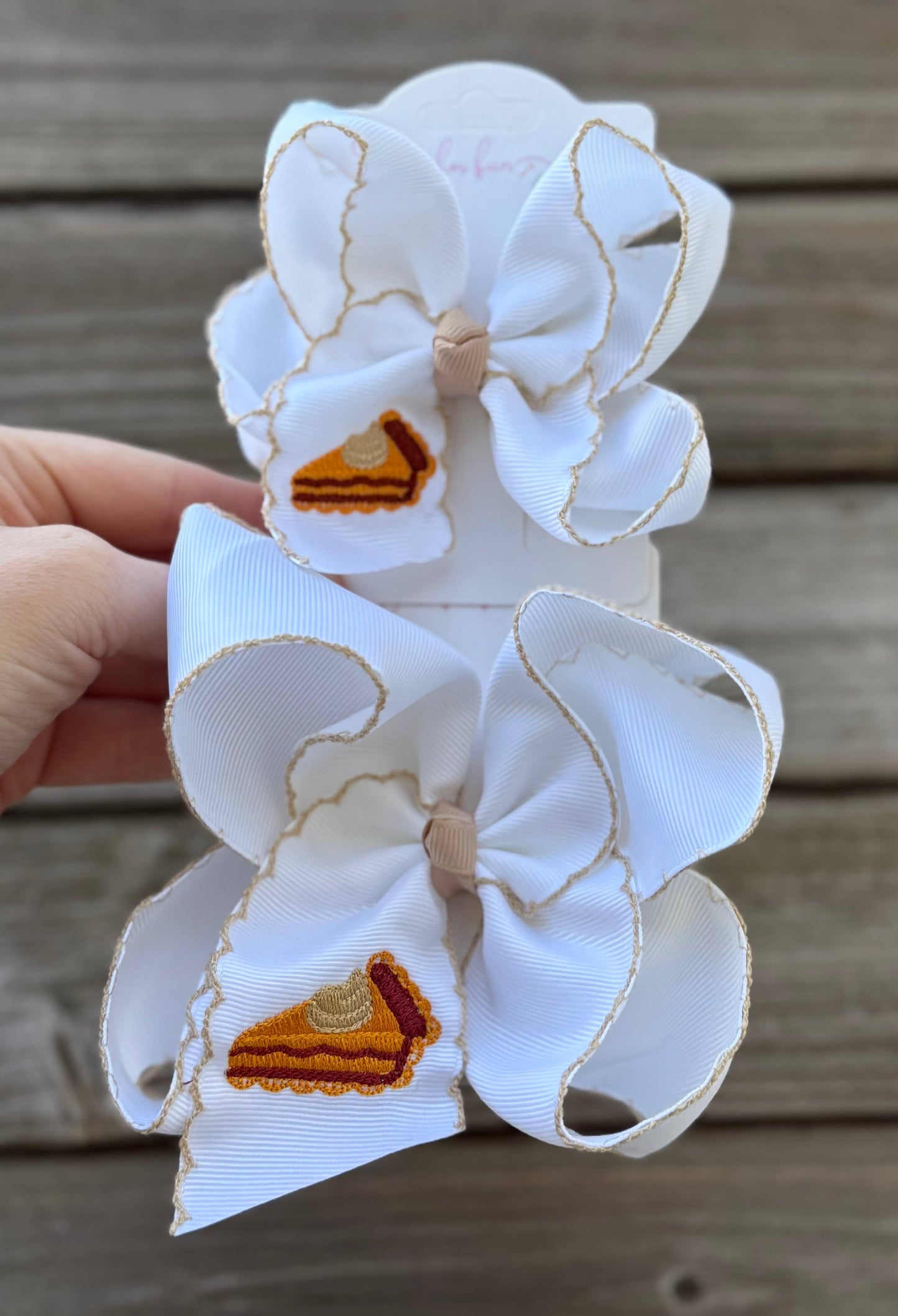 Pumpkin Pie Slice Hair Bow