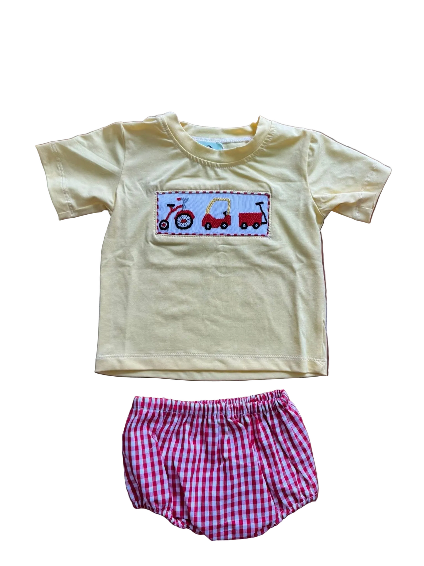 Red Toy Boy Bloomer Set