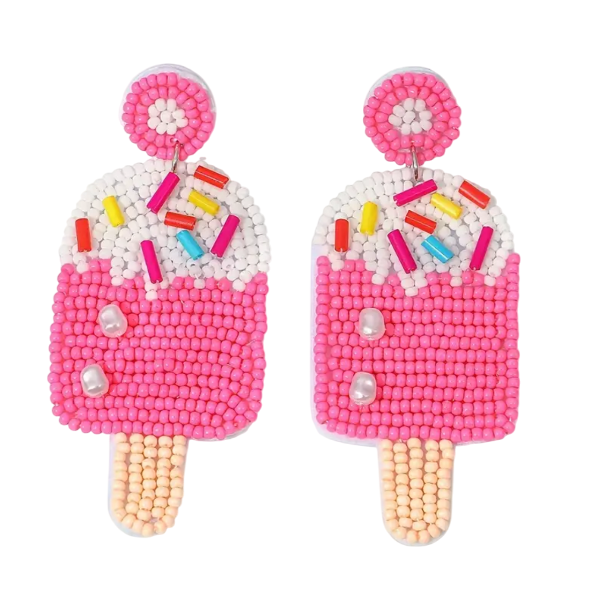Popsicle Beaded Earrings