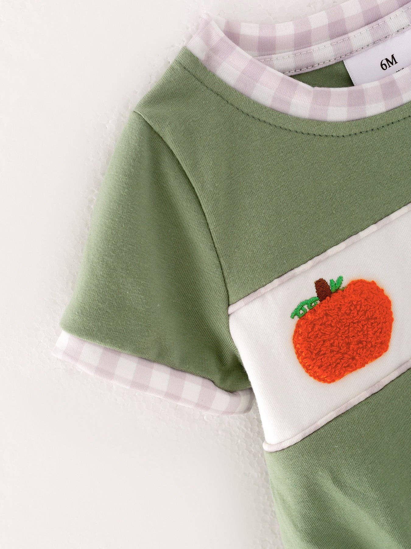 Pumpkin Boys Chenille Green Romper