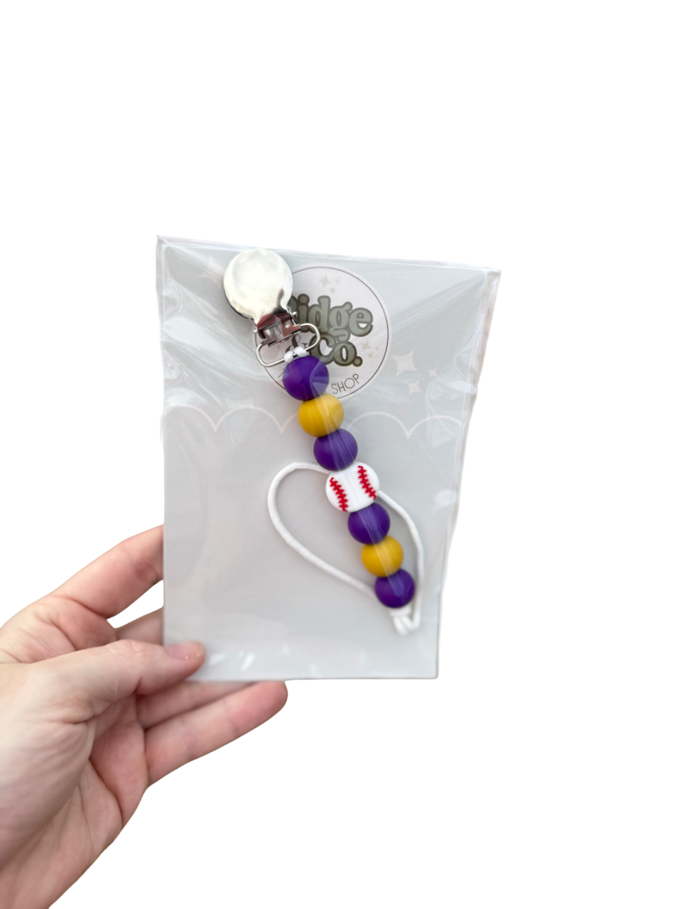 Purple Baseball Teether