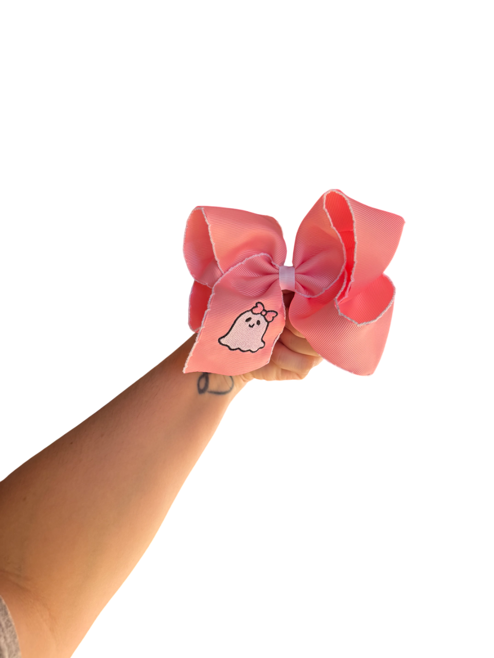 Pink Ghost Hair Bow