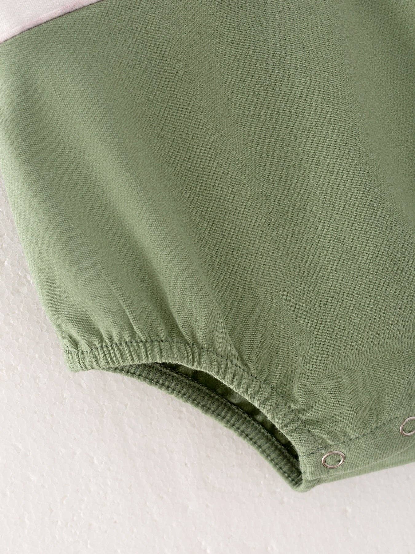 Pumpkin Boys Chenille Green Romper