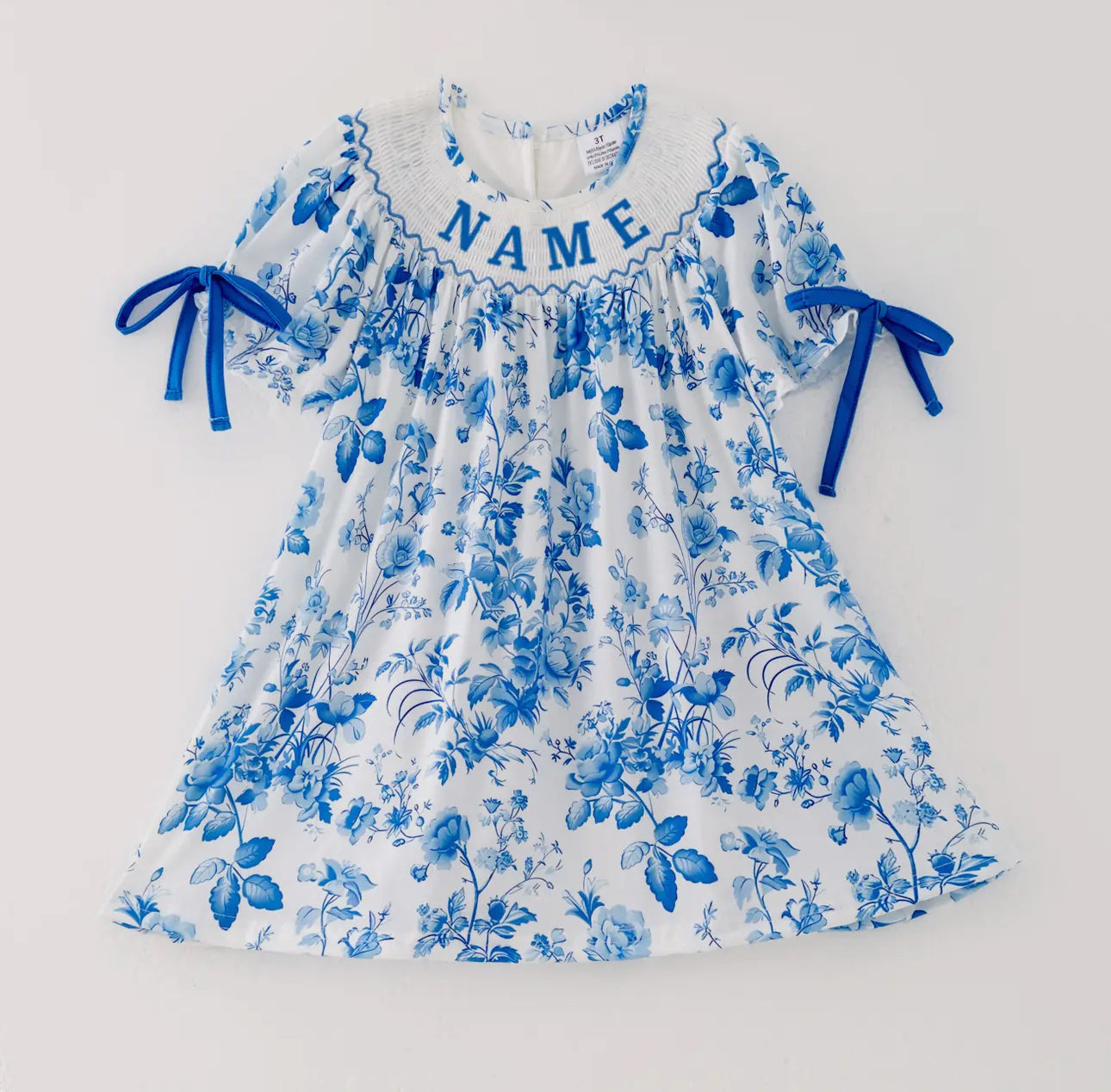 Blue Floral Custom Dress