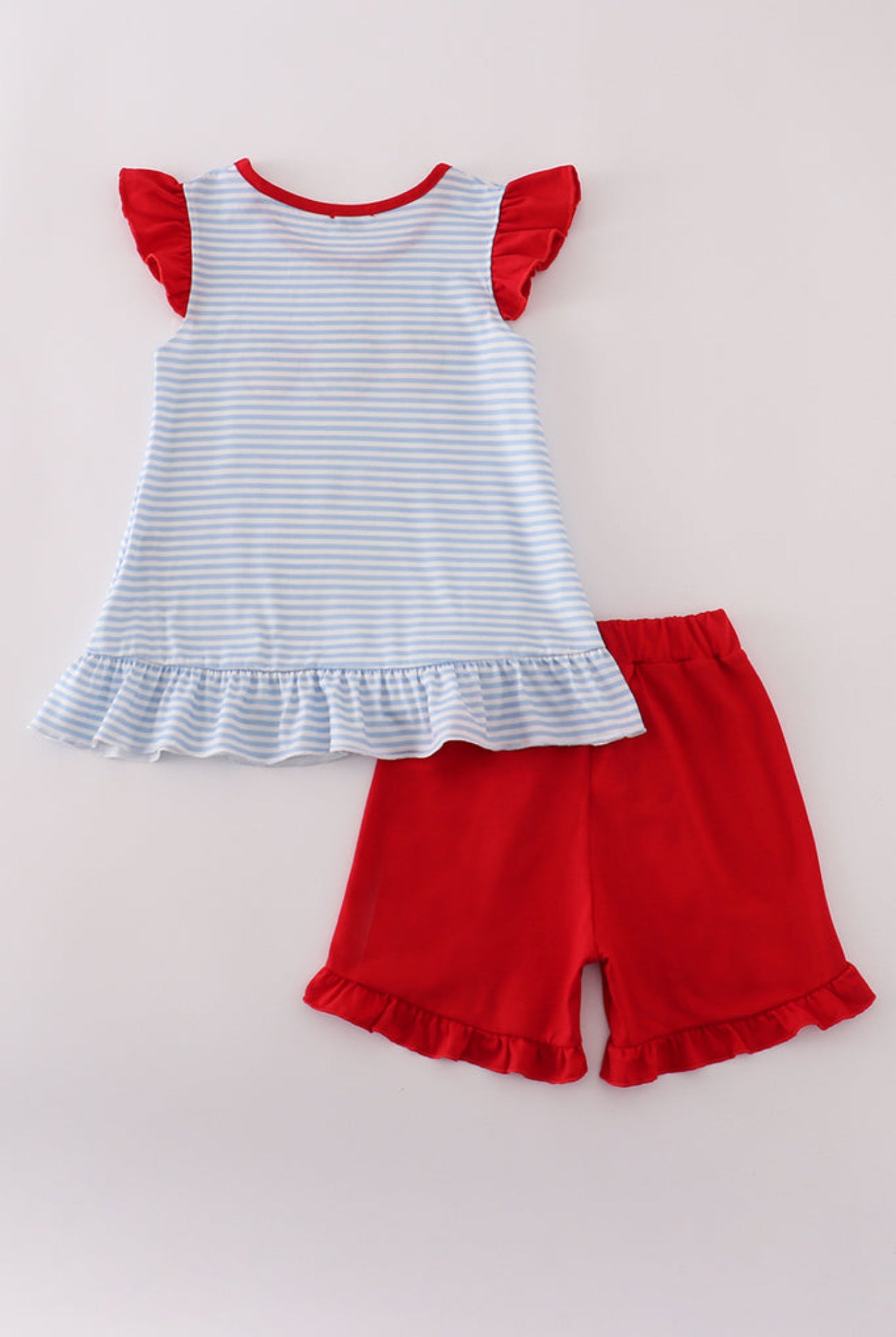 Red Stripe Apple Embroidery Set