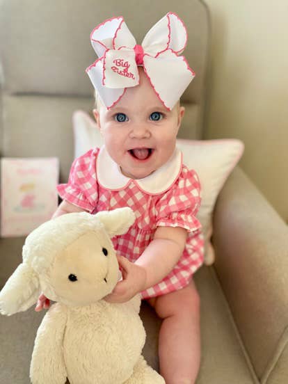 Big Sister Moonstitch Hair Bow