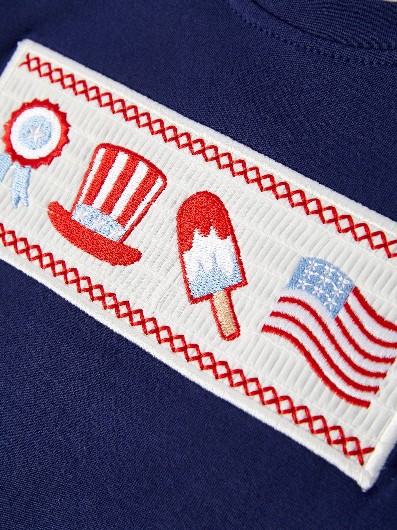 Boys Patriotic Smock Short Set