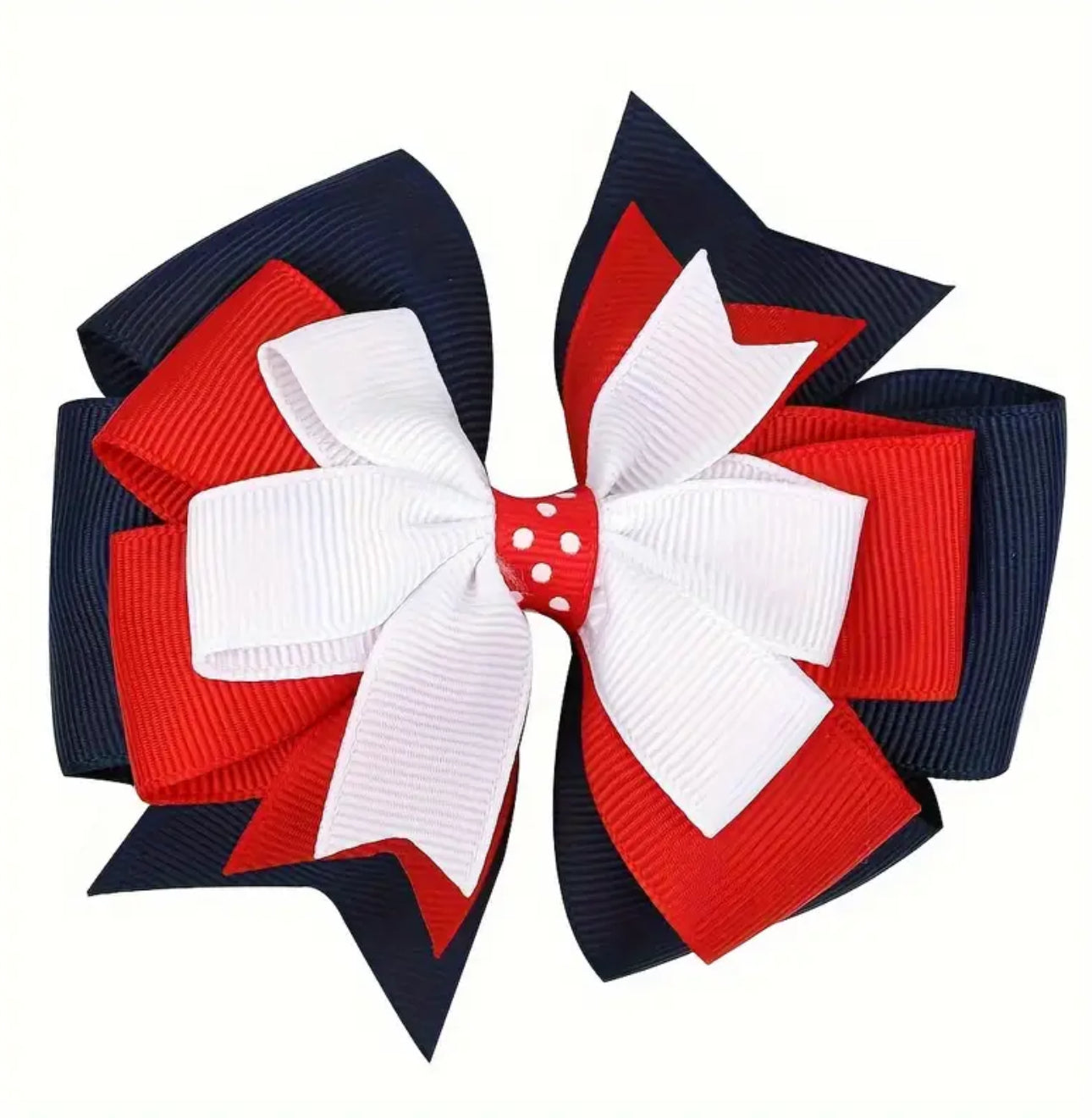 Navy Red Bow