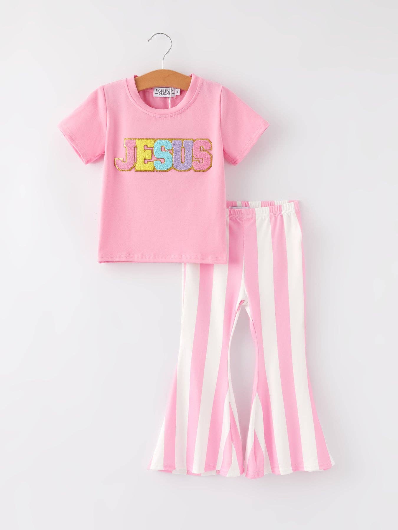 Jesus Applique Girls Set