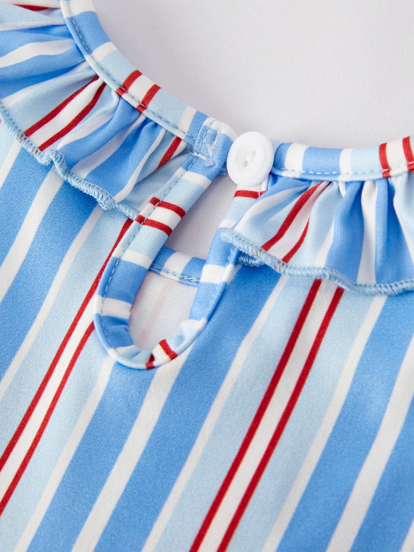 Girls Patriotic Striped Smocking Set