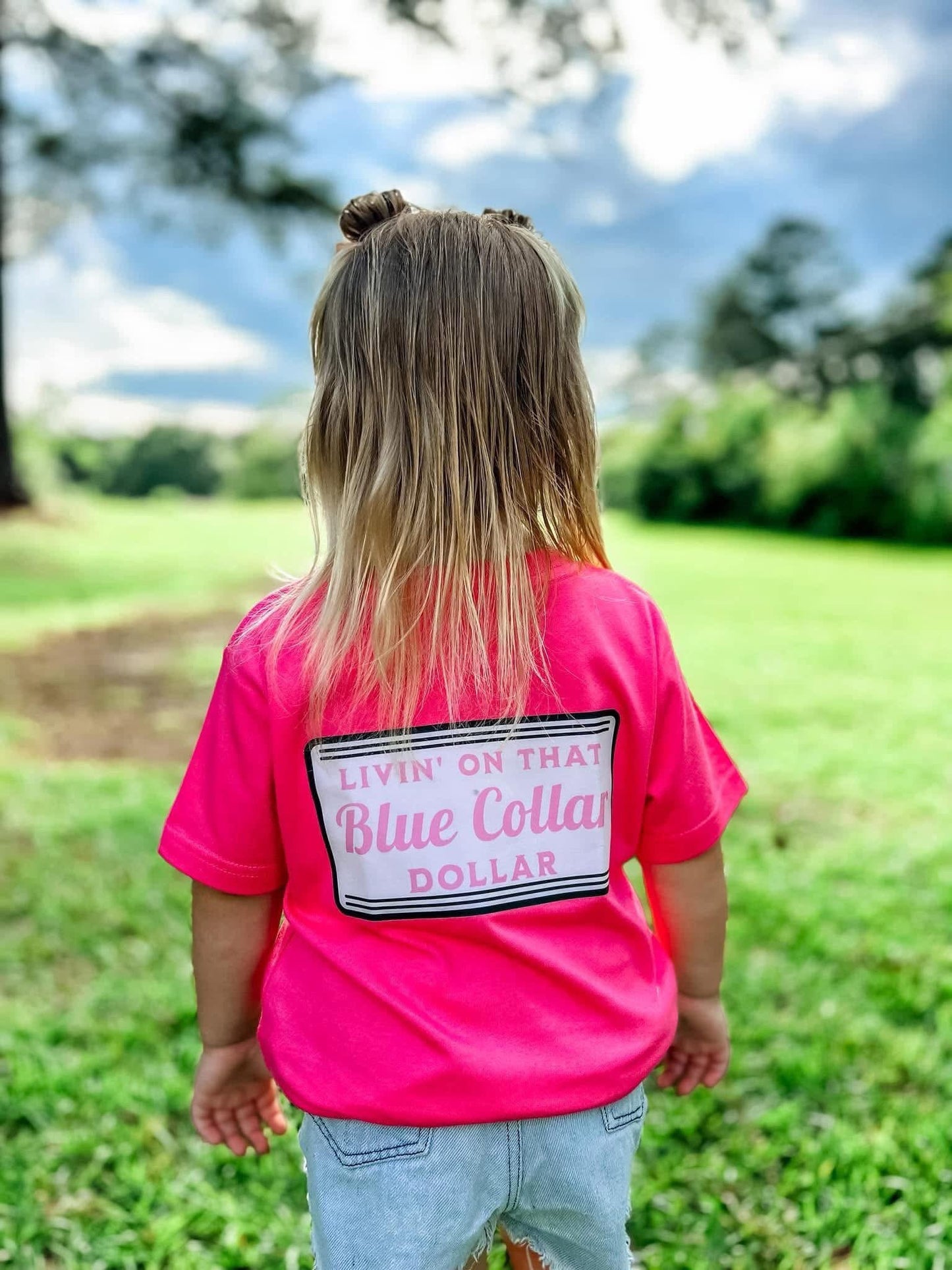 Blue Collar Dollar Tee-Pink