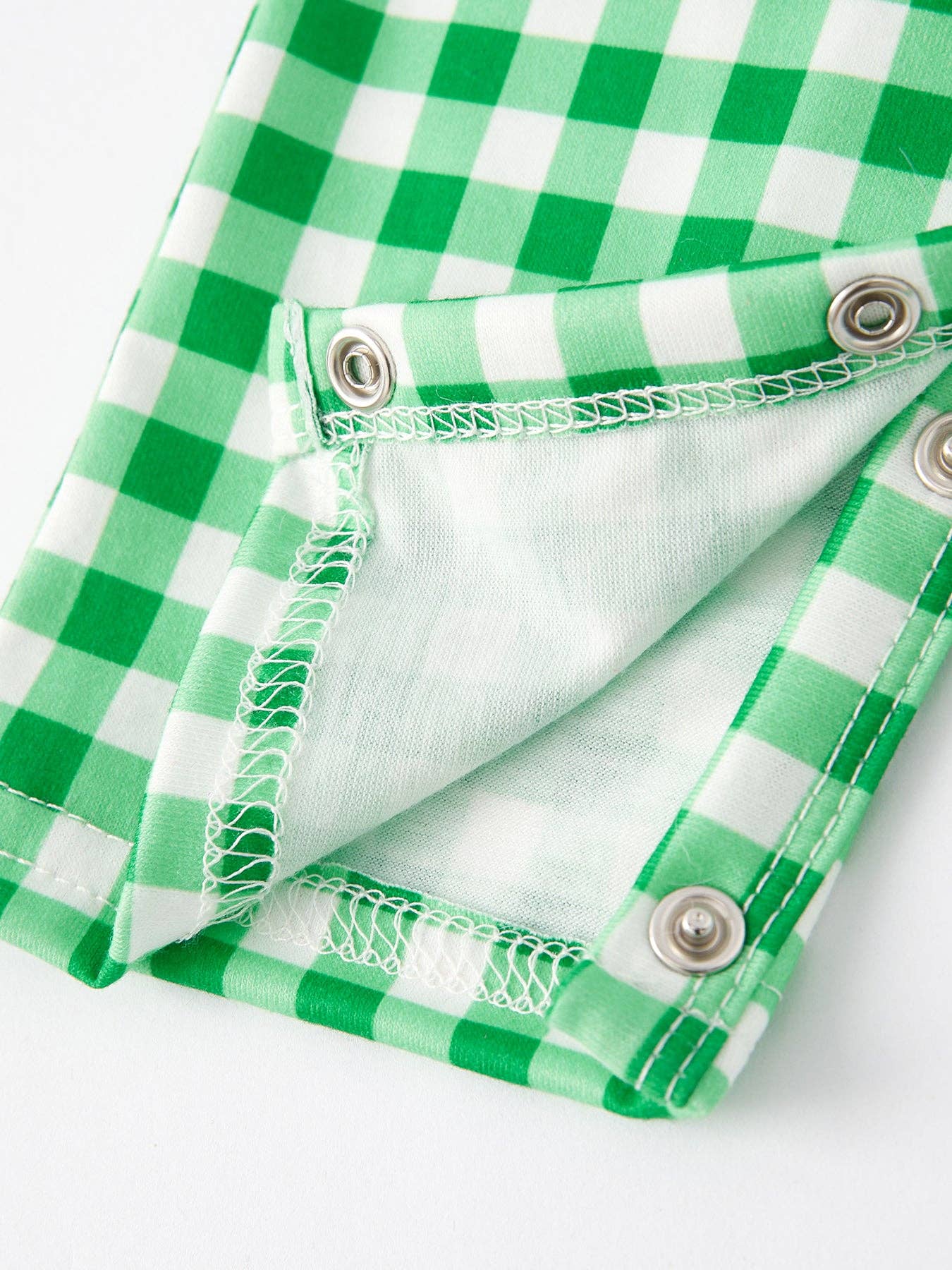 St. Patrick's Day Smocking Green Plaid JonJon