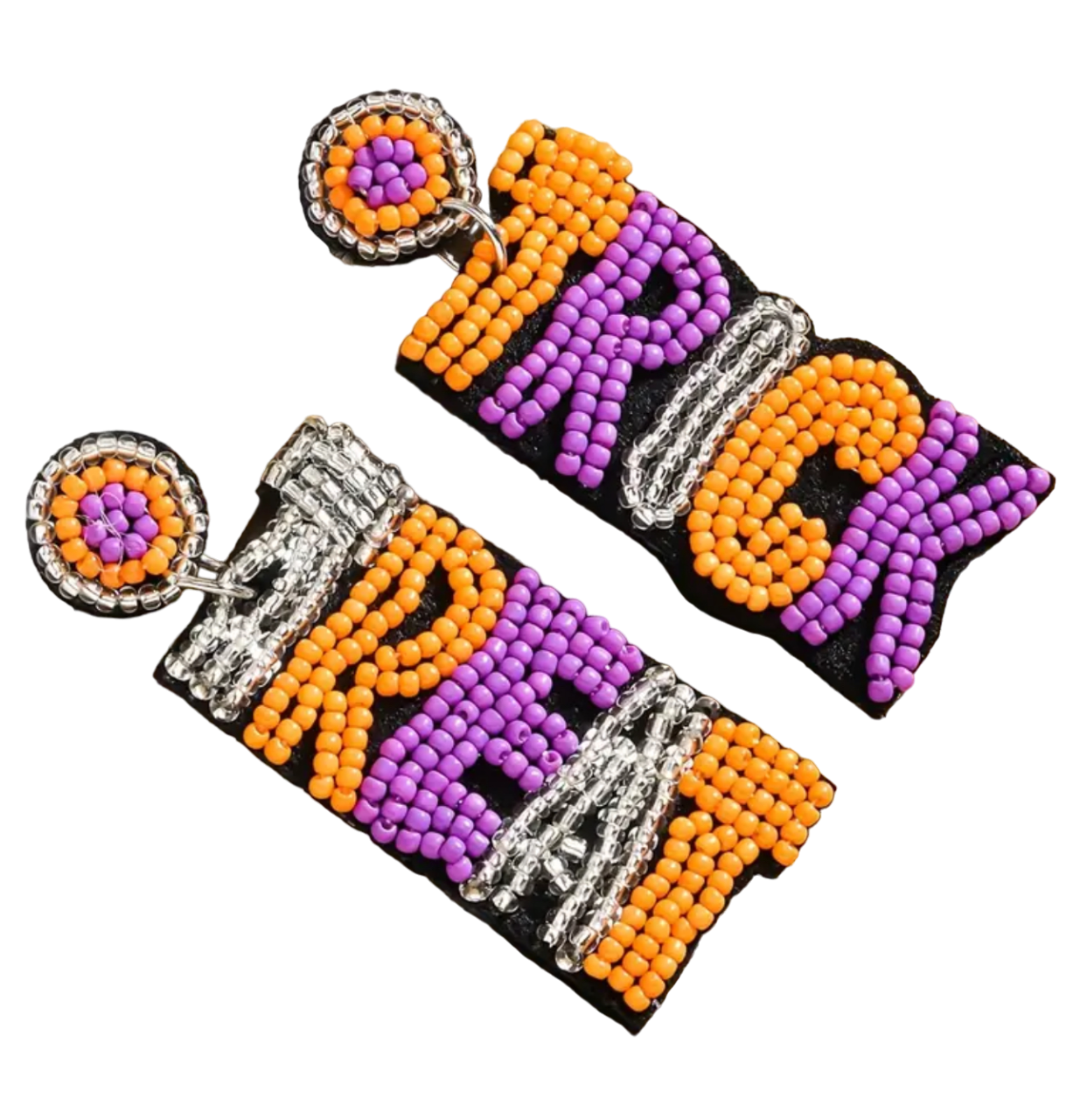 Trick or Treat Beaded Earrings