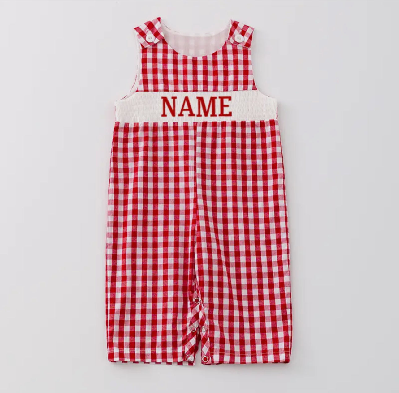 Red Gingham Custom Name JonJon