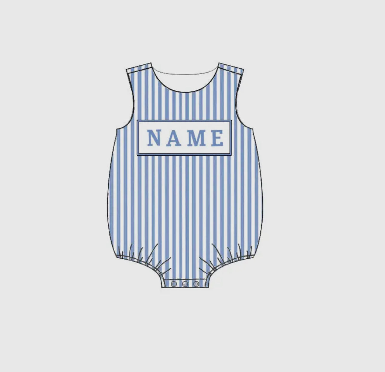 Blue Stripe Custom Romper