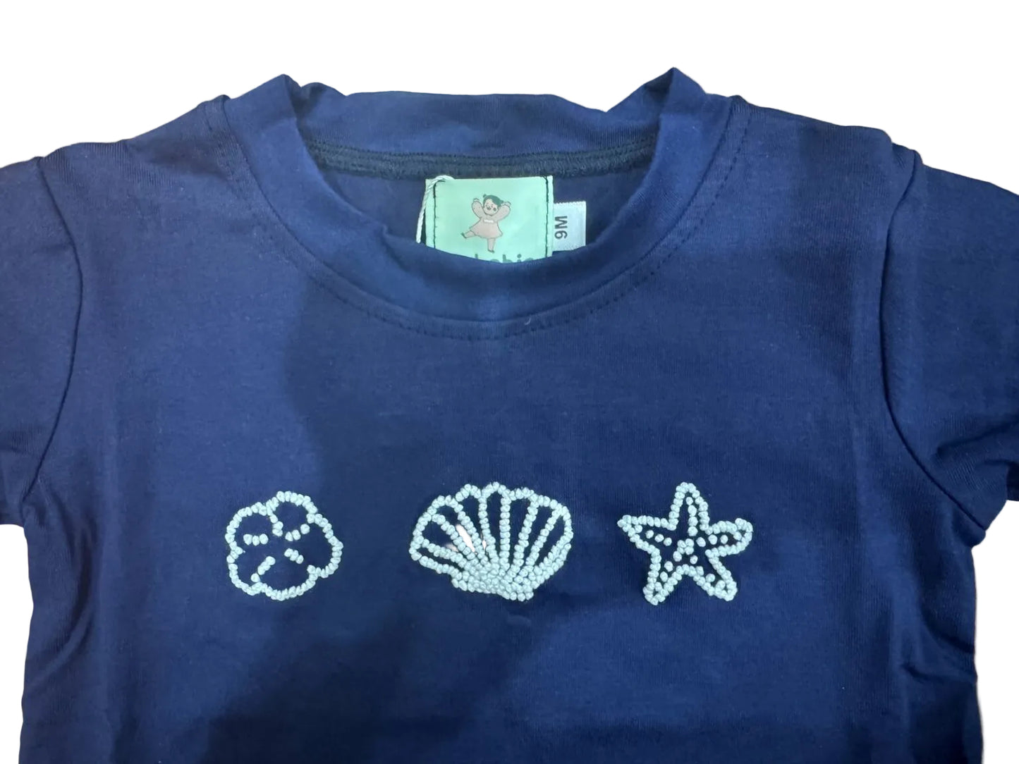 Seashell French Knot Baby Boy Set