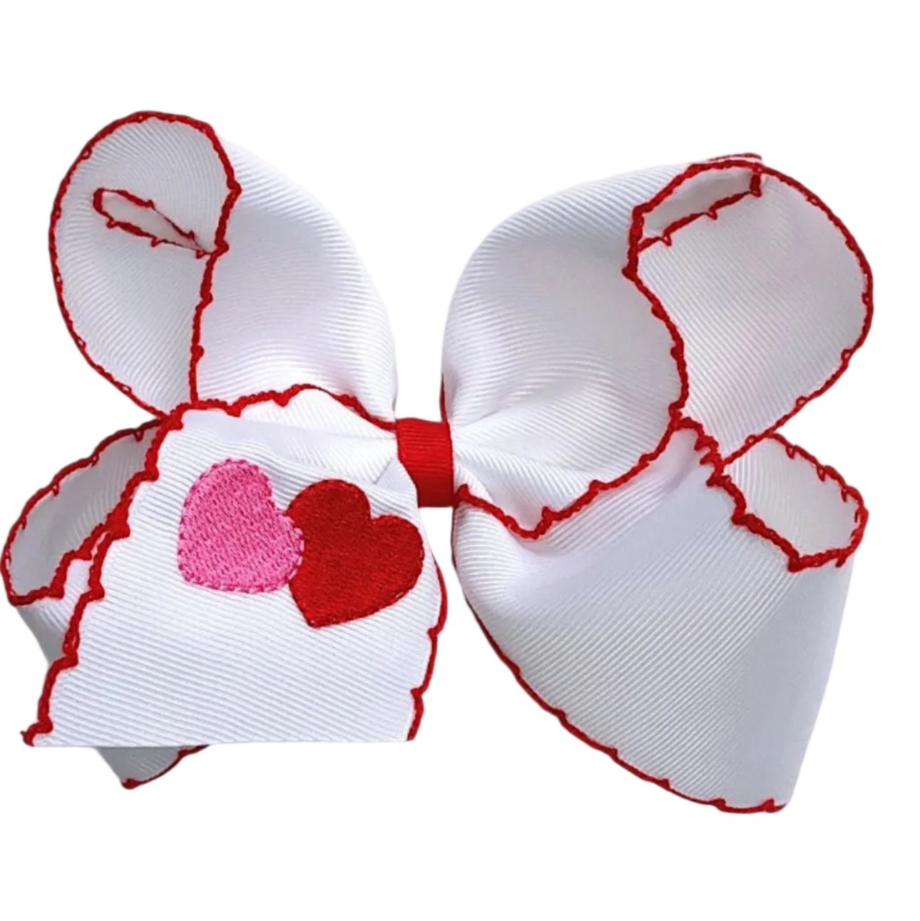 Double Heart Hair Bow
