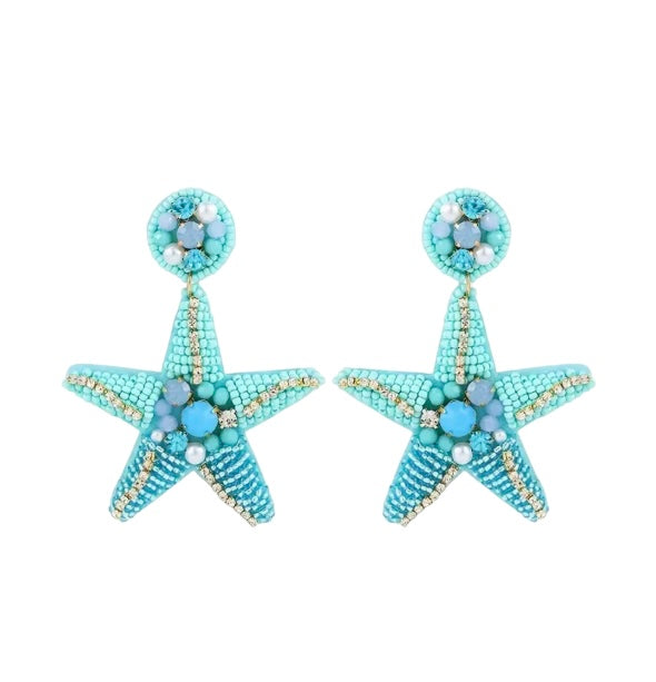 Starfish Beaded Earrings