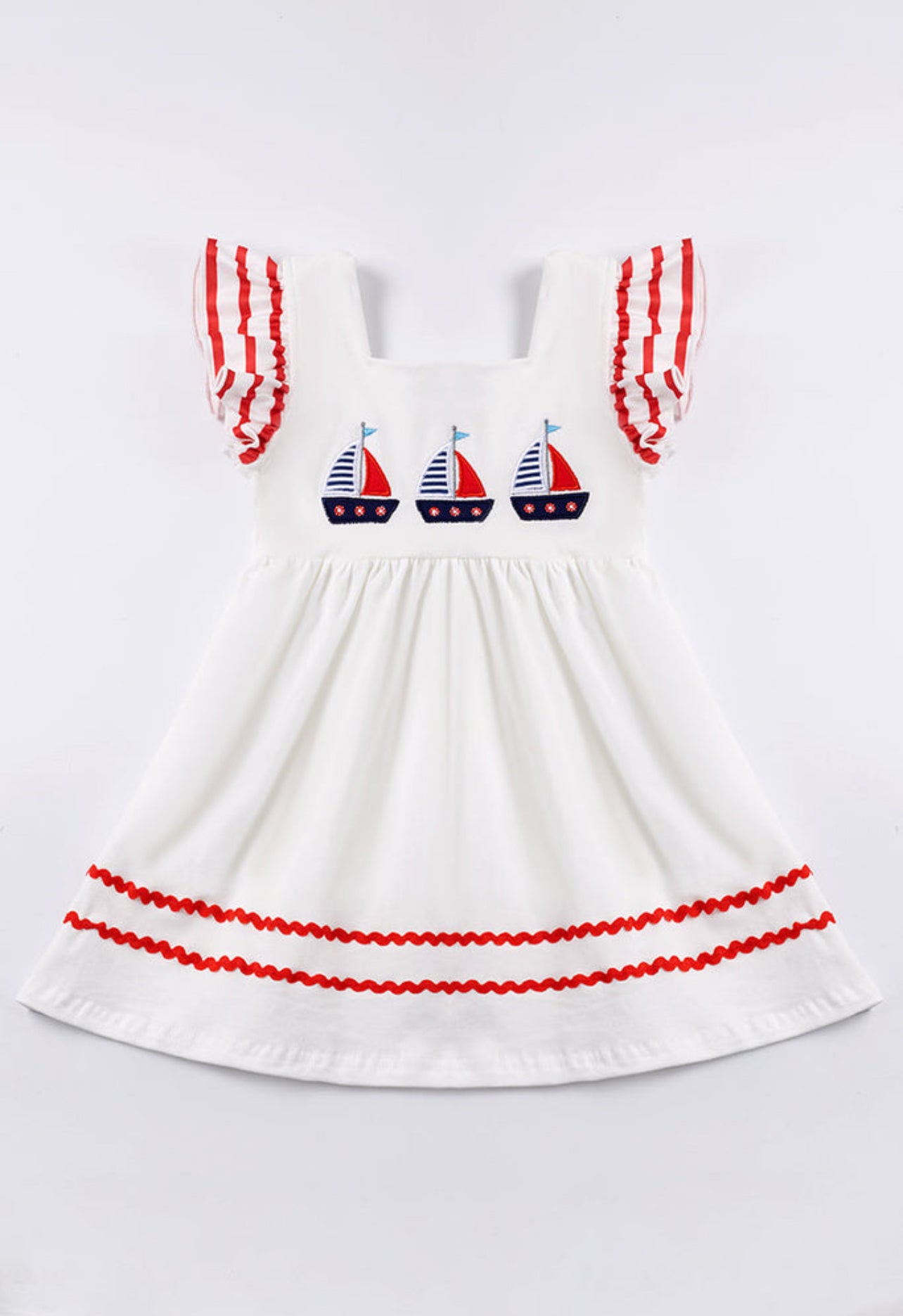 White Sailboat Dress