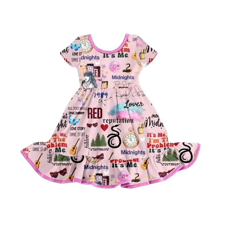 Pink Trim Taylor Swift Dress 4 Pink Trim Taylor Swift Dress 4