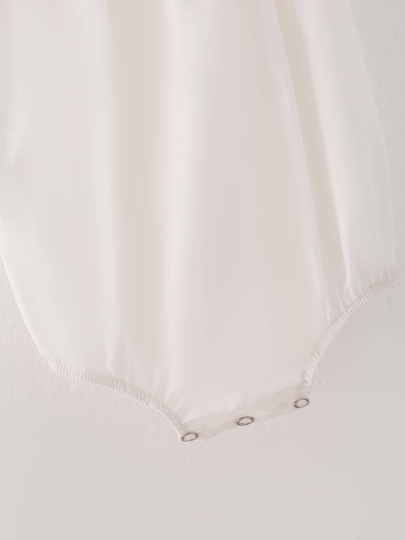 White Smocking Cross Romper