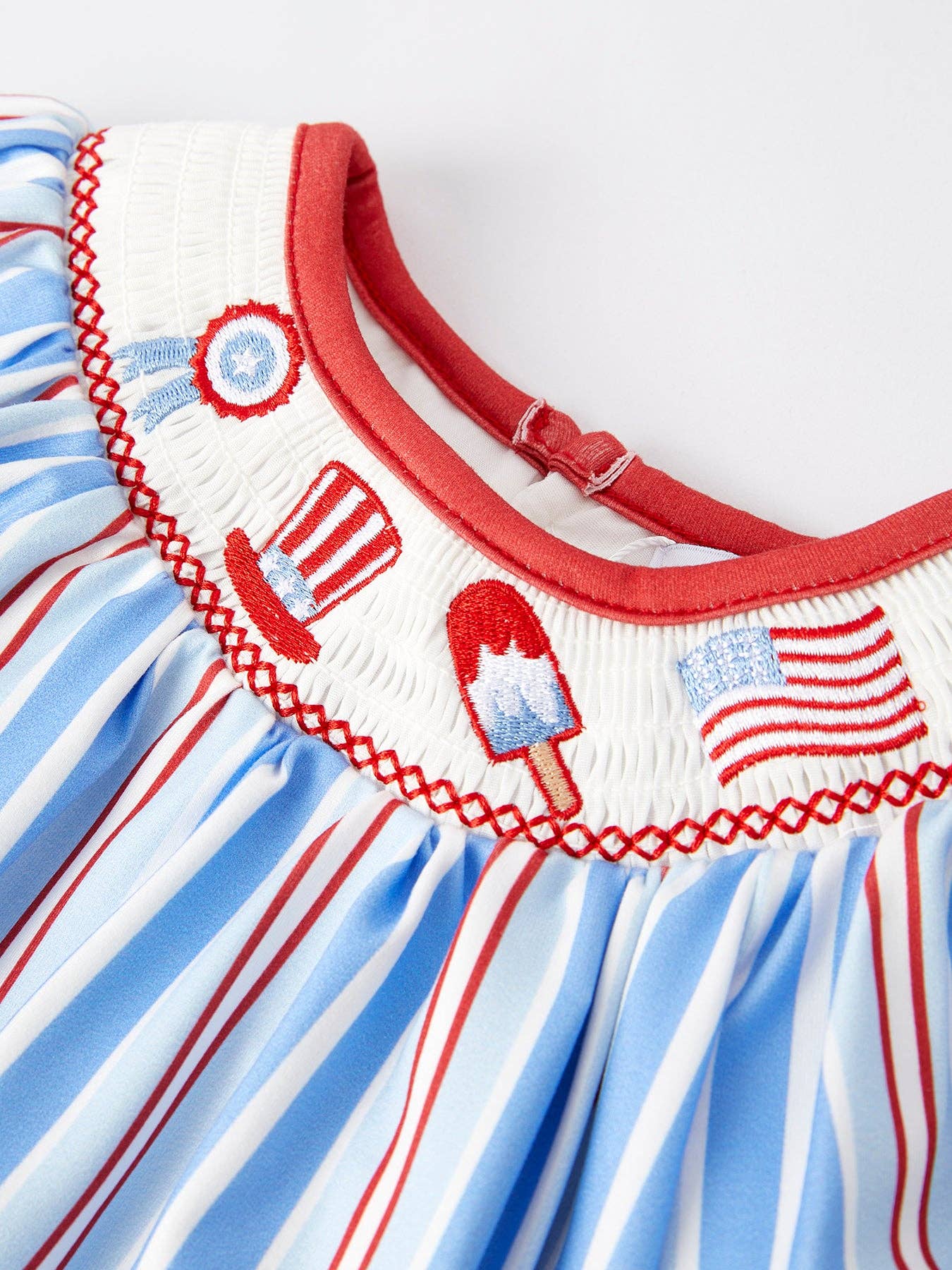 Girls Patriotic Smock Bubble