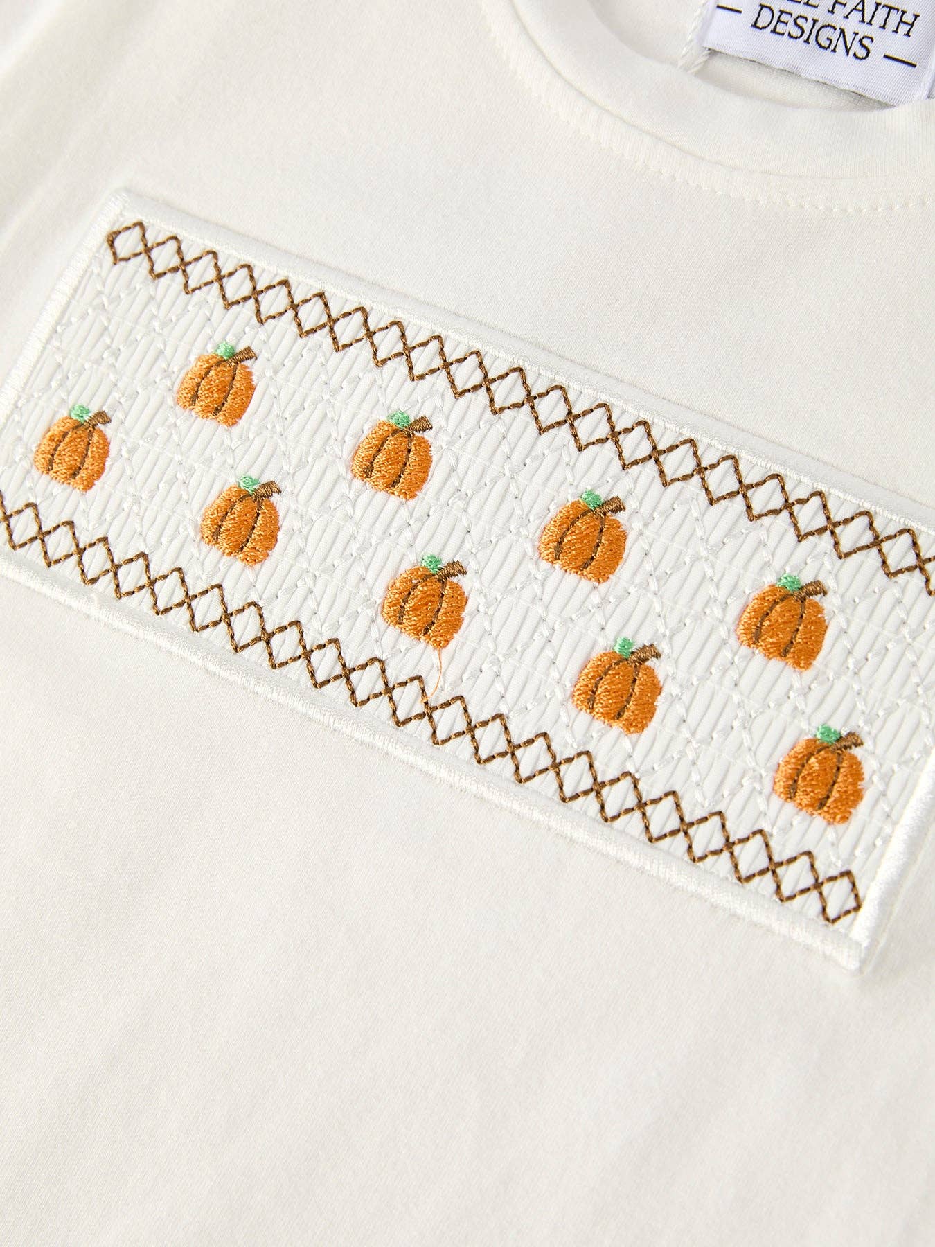 Beige Pumpkin Smock Boys Set