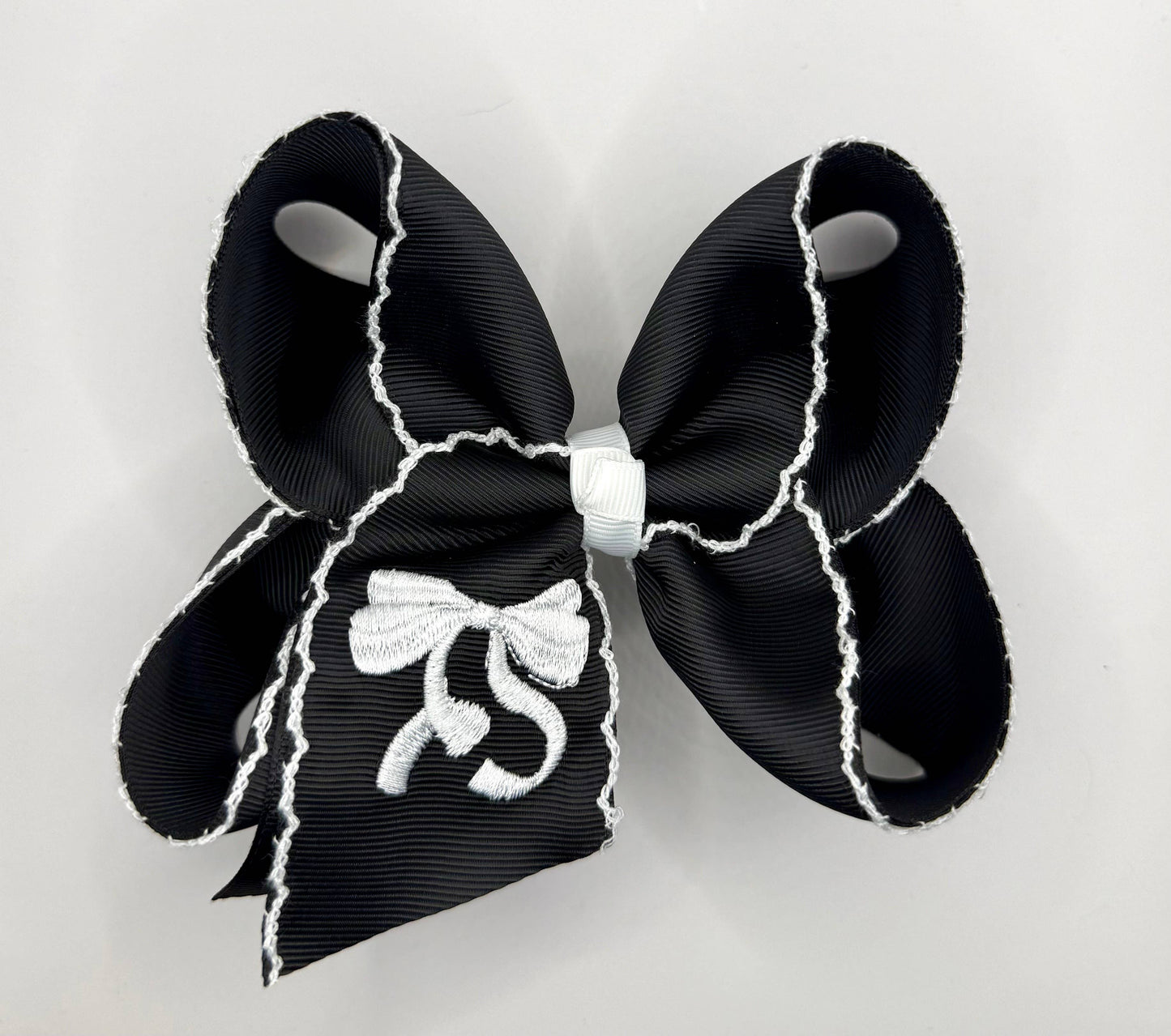 Black Bow Moonstitch Bow