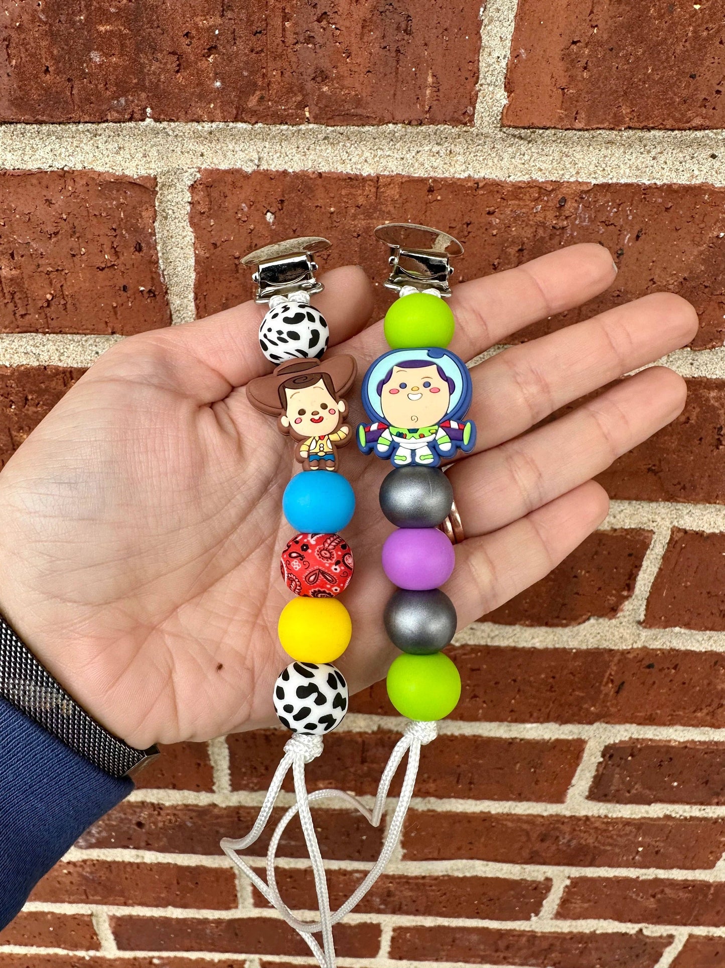 Cowboy + Spaceboy Pacifier Clip