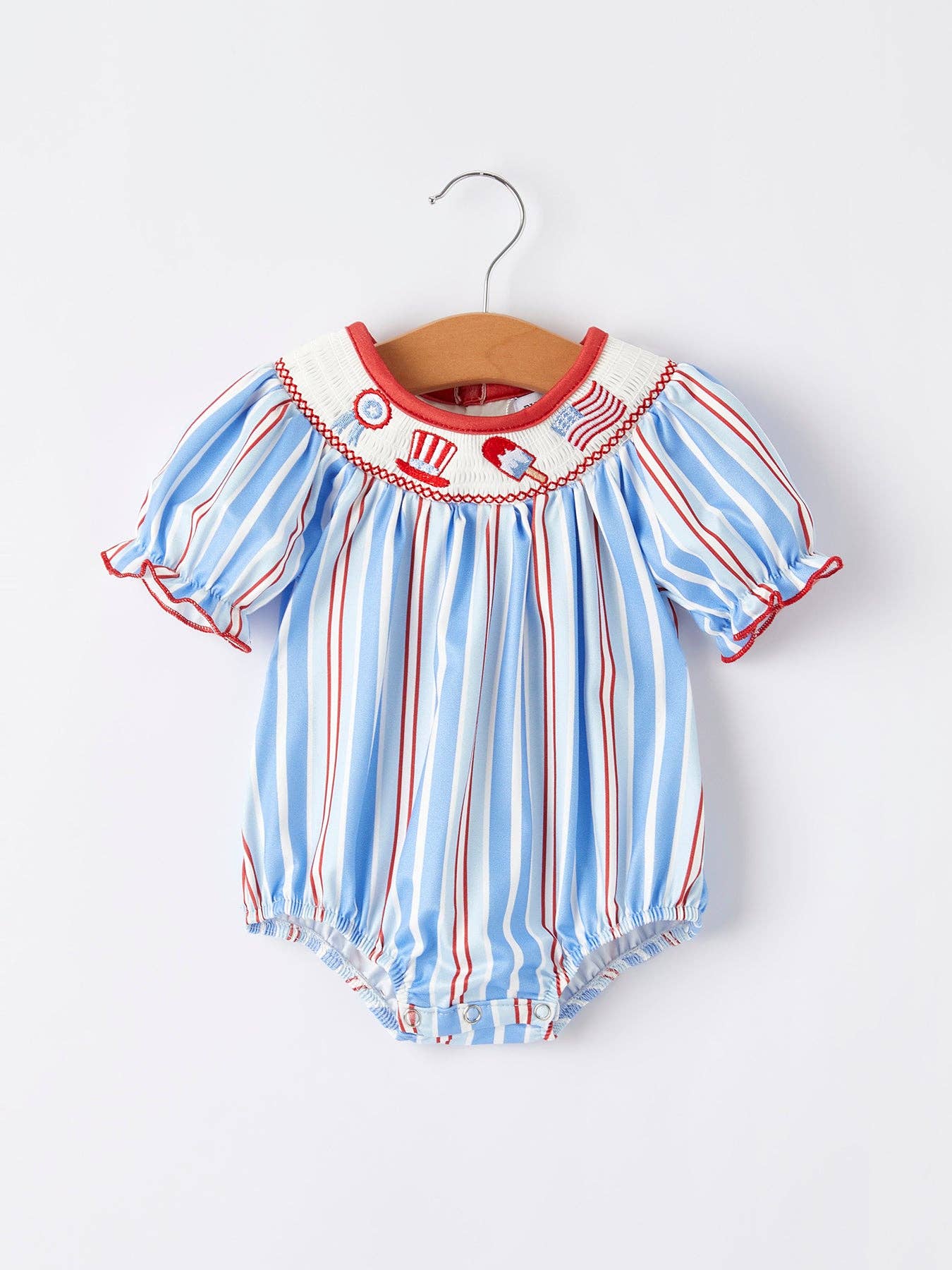 Girls Patriotic Smock Bubble