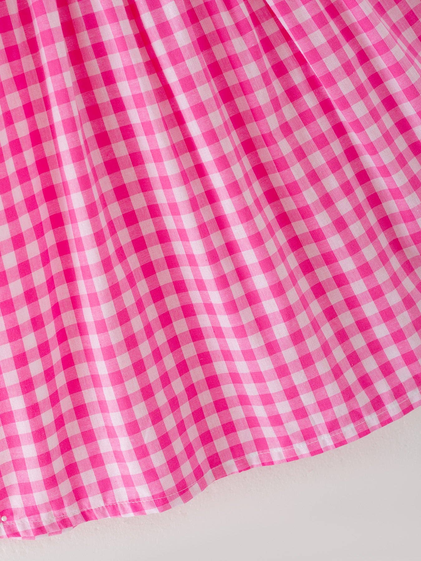 Pink Smocking Pumpkin Plaid Dress