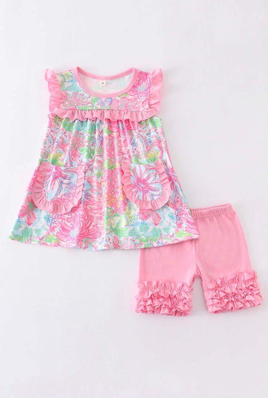 Pink Lilly Inspired Short Set