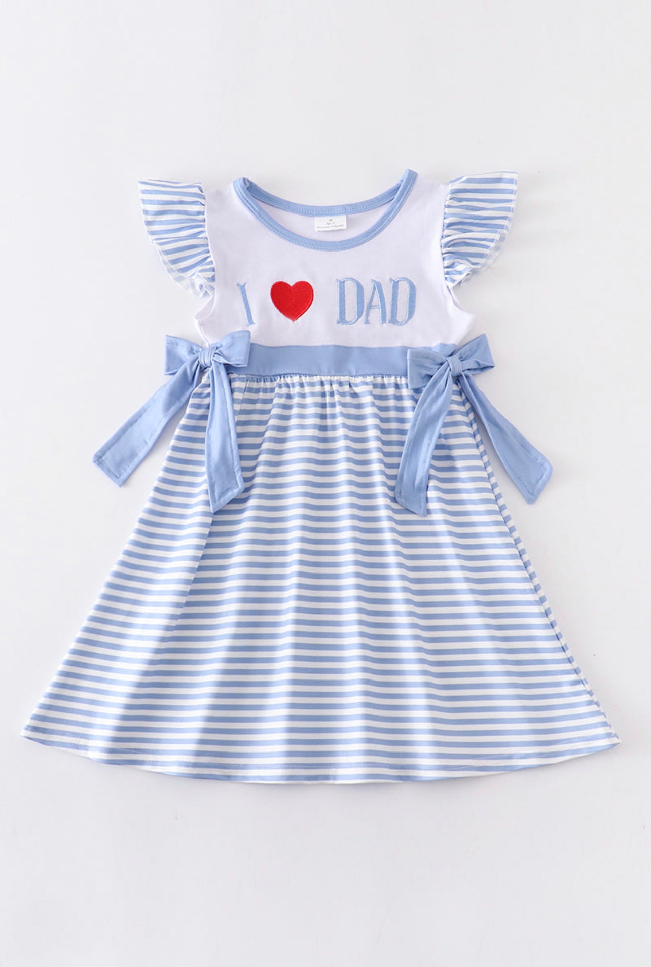 I Love Dad Blue Striped Dress