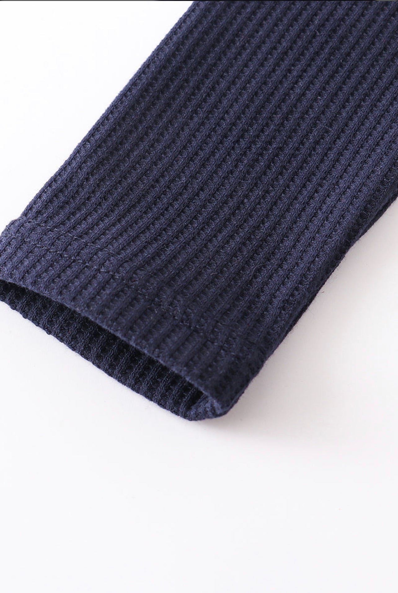Navy Ruffle Shirt