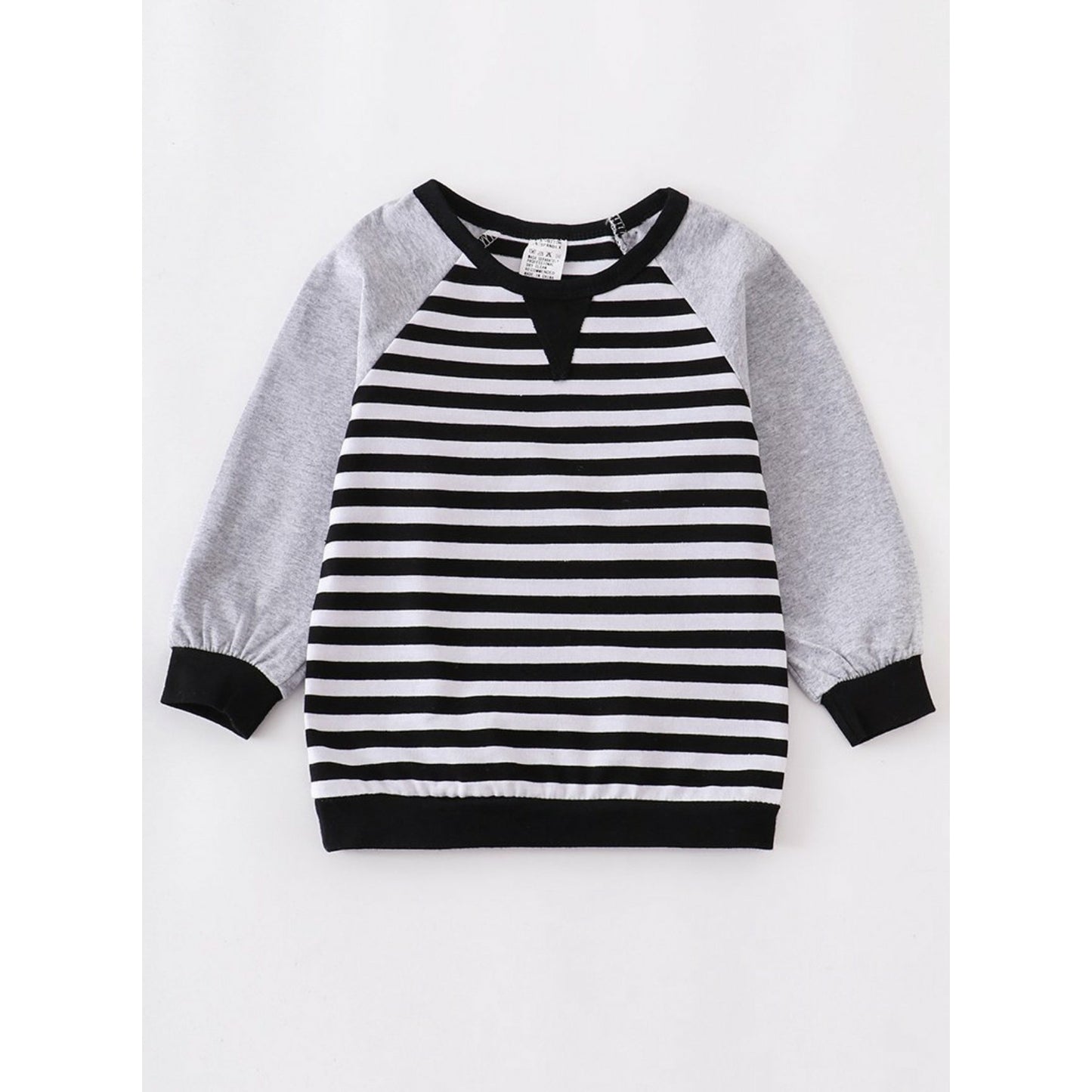 Black Grey Stripe Boy Shirt