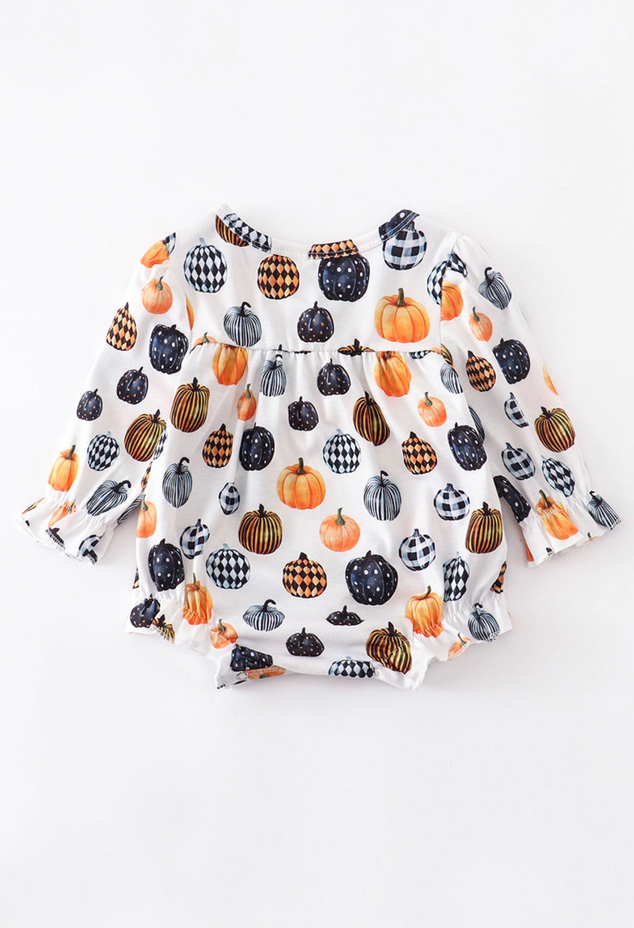 Multicolor Pumpkin Girl Romper