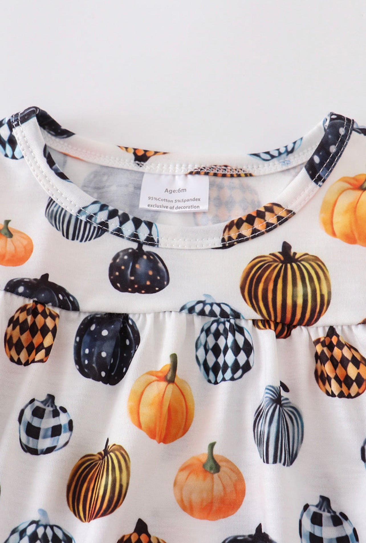 Multicolor Pumpkin Girl Romper