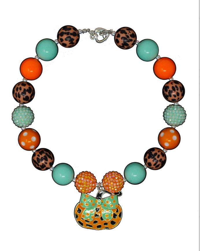 Cheetah Pumpkin Necklace