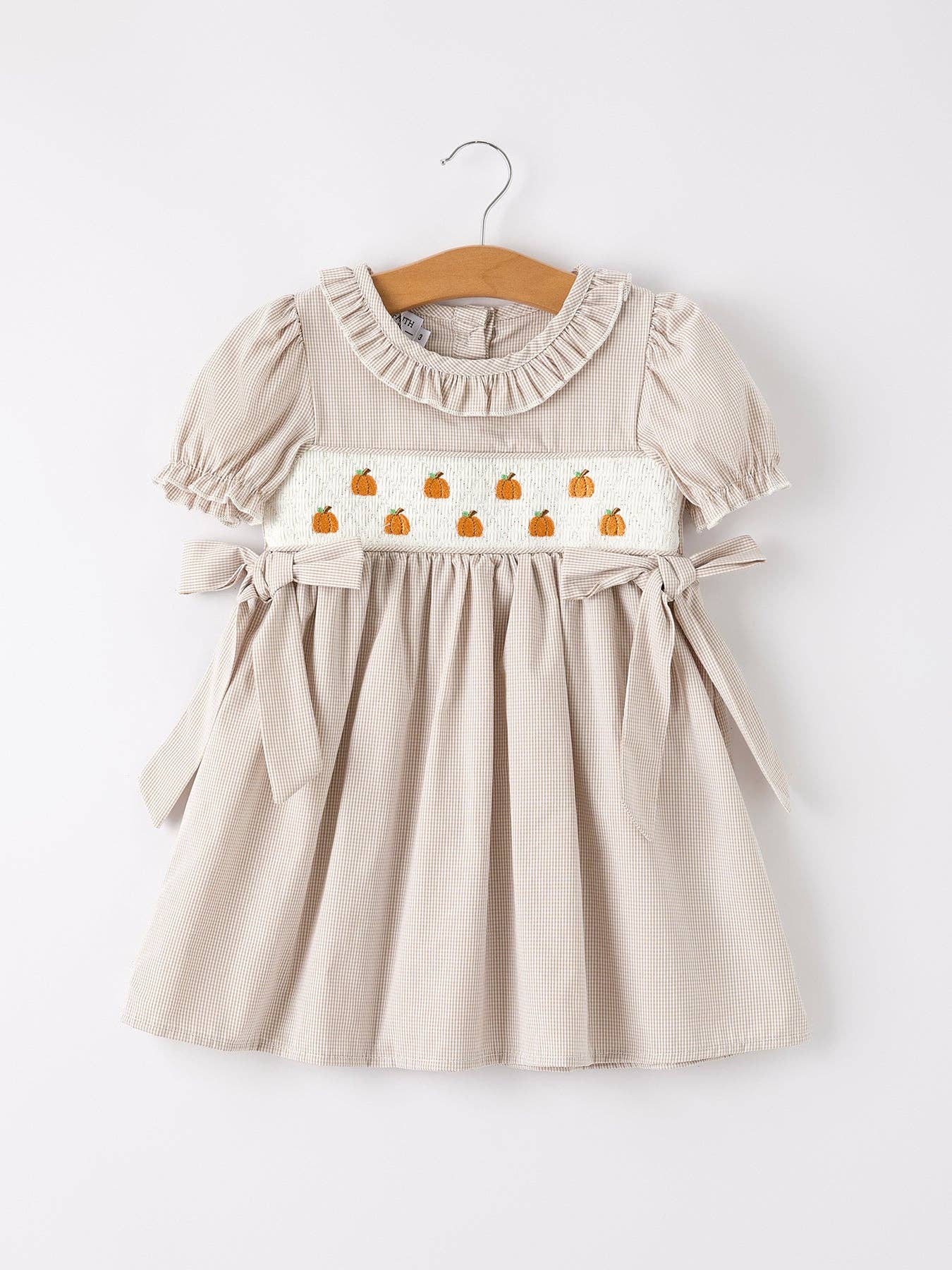 Beige Pumpkin Smock Dress