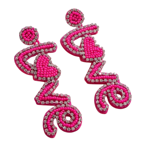 Love Beaded Earrings