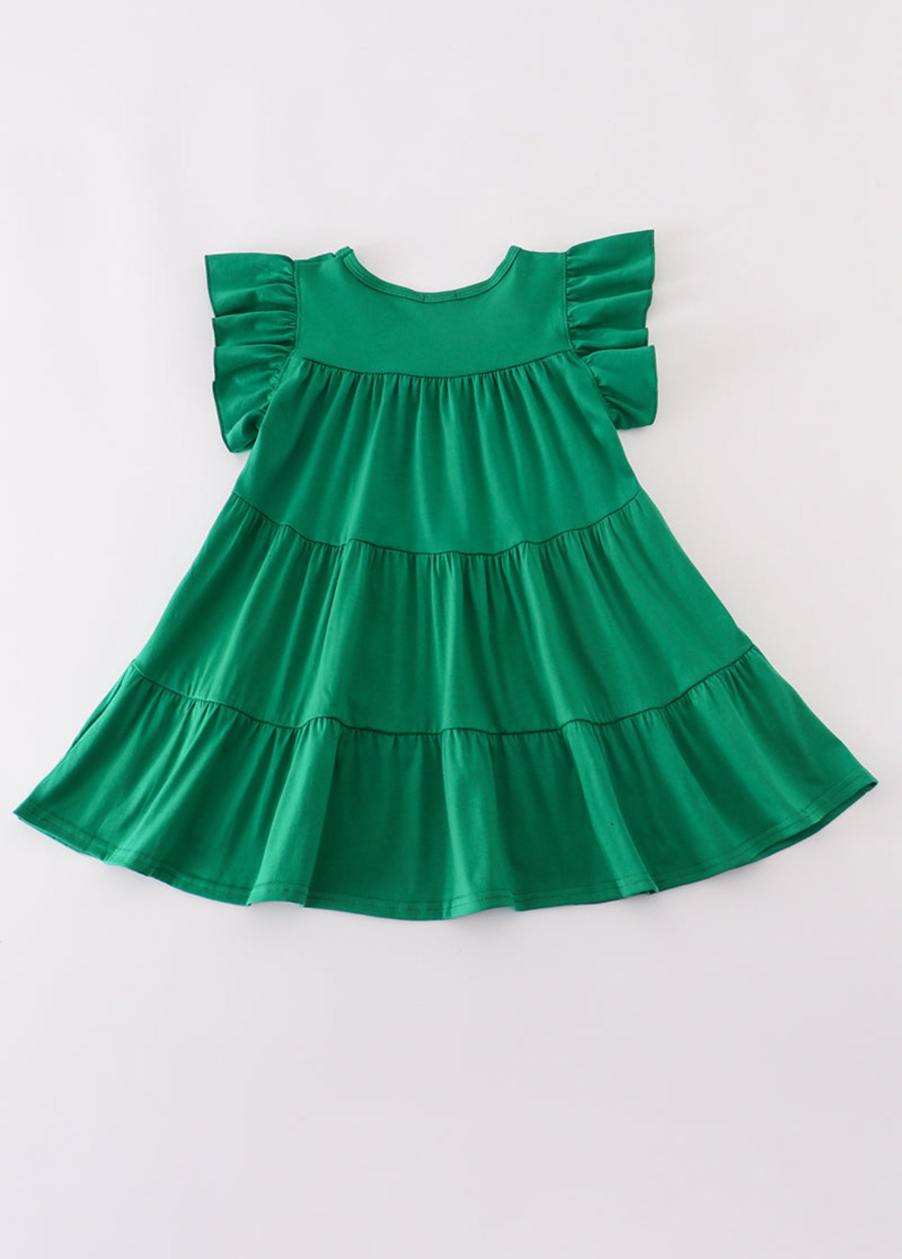 Green Tiered Sequin Dress