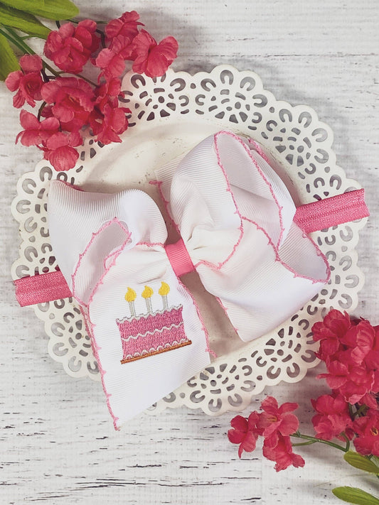 Birthday Cake Embroidered Headband