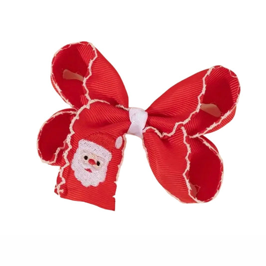 Red Santa Claus Hair Bow