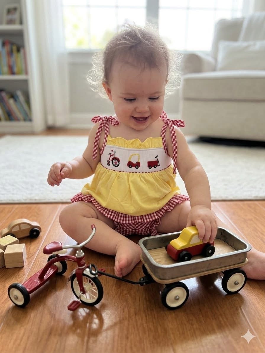 Red Toy Girl Short Set