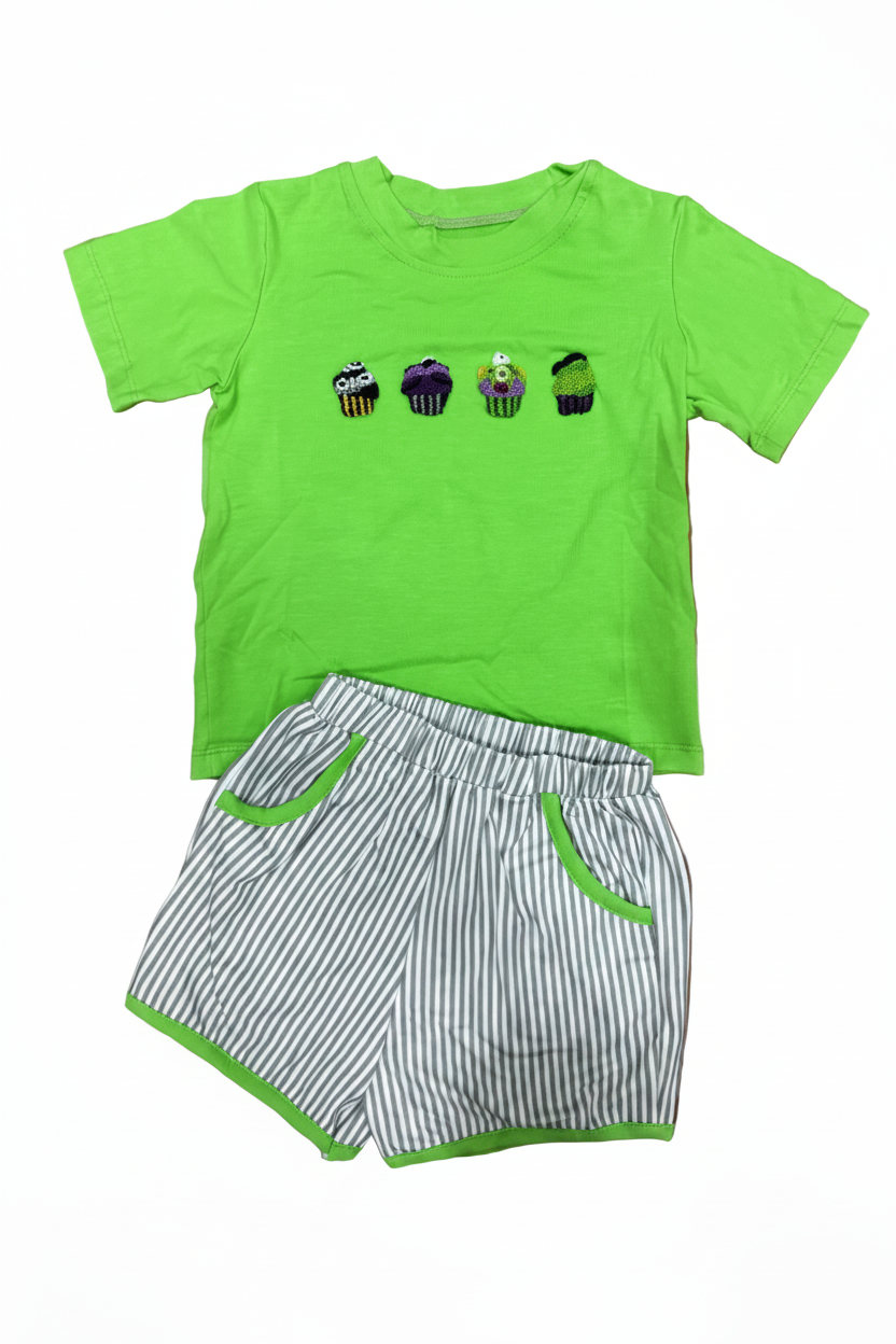 Monster Cupcake French Knot Boy Shorts
