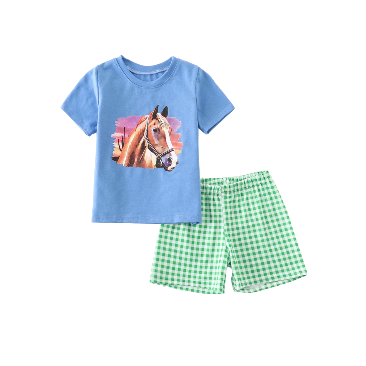 Gingham Horse Set