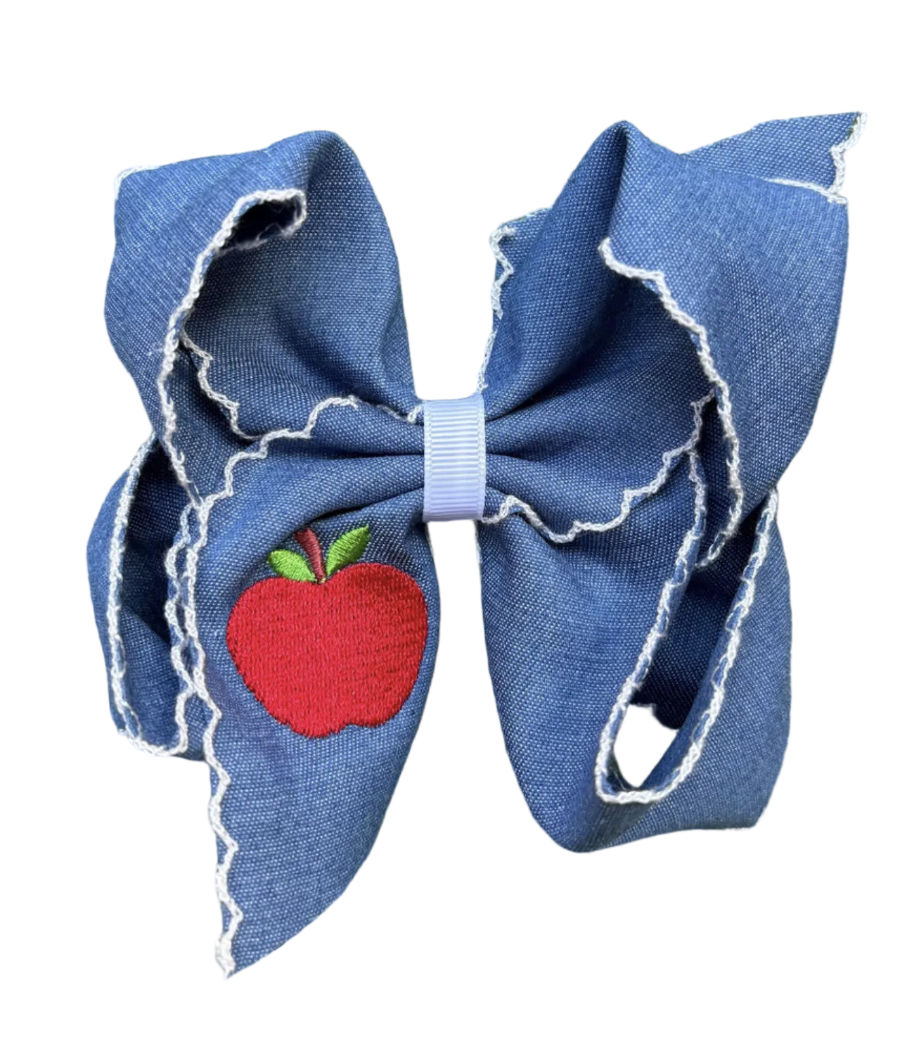 Apple Denim Bow