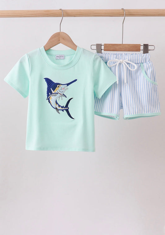 Mint Marlin Short Set