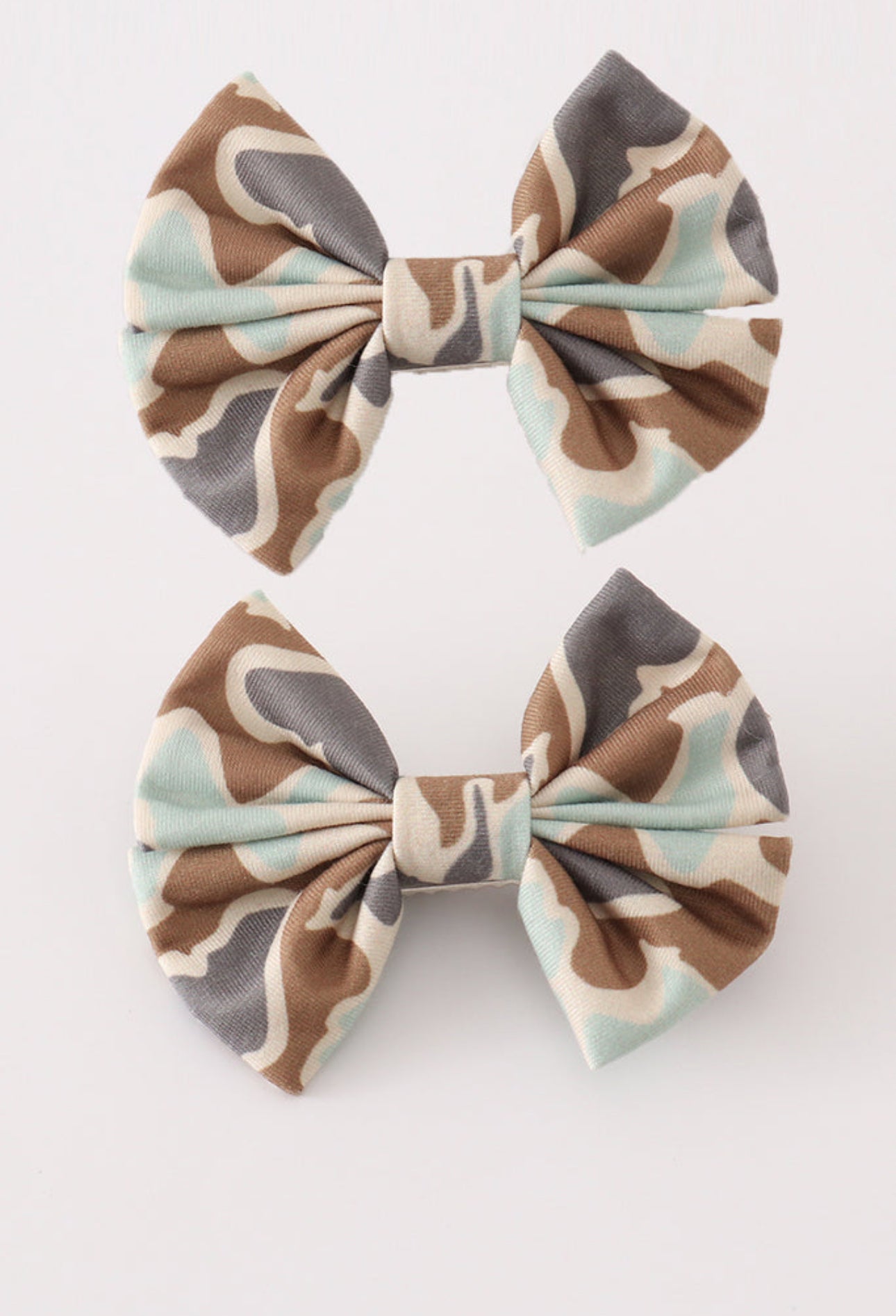 Camouflage 2pc Hair Bow