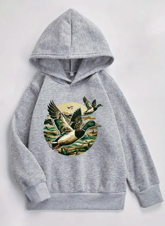 Grey Duck Hoodie